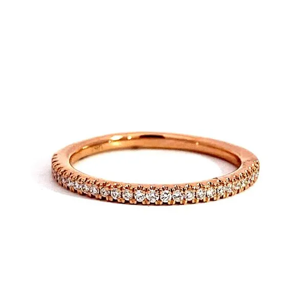 Lady's 14 Karat Rose Gold Natural Diamond Wedding Band With 0.15Tw Round G VS2 Diamonds Brax Jewelers Newport Beach, CA