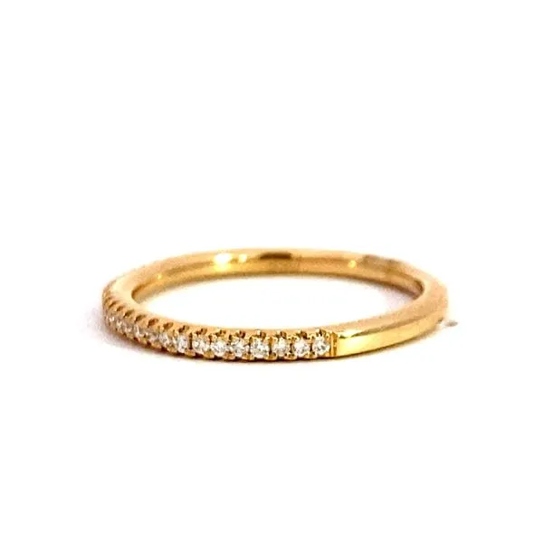 Lady's 14 Karat Yellow Gold Natural Diamond Wedding Band With 0.15Tw Round Diamonds Image 3 Brax Jewelers Newport Beach, CA