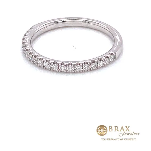 Lady's 14 Karat White Gold Natural Diamond Wedding Band With 0.25Tw Round G VS2 Diamonds Image 2 Brax Jewelers Newport Beach, CA
