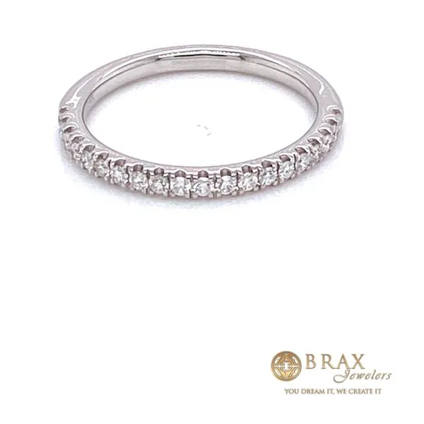 Lady's 14 Karat White Gold Natural Diamond Wedding Band With 0.25Tw Round G VS2 Diamonds Brax Jewelers Newport Beach, CA
