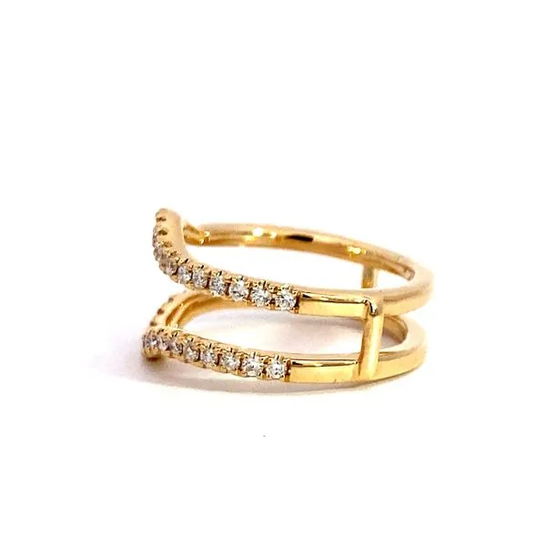 Lady's 14 Karat Yellow Gold Natural Diamond Wedding Band With 0.55Tw Round G VS2 Diamonds Image 3 Brax Jewelers Newport Beach, CA