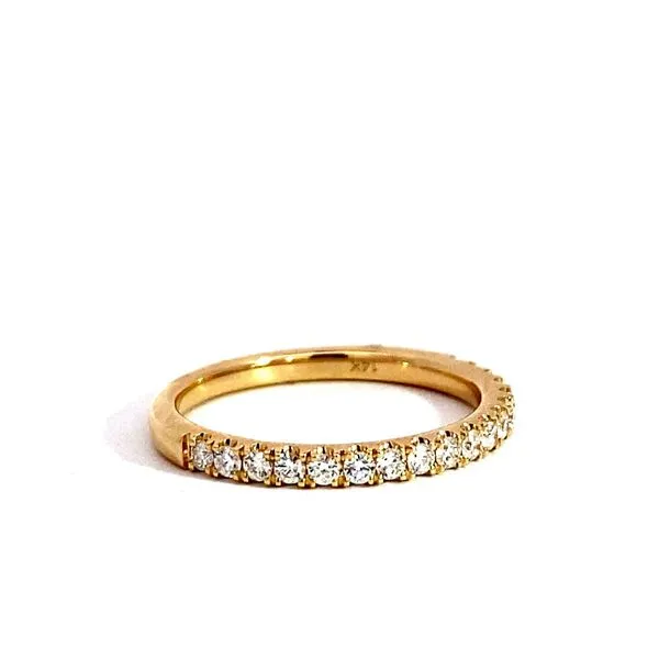 Lady's 14 Karat Yellow Gold Natural Diamond Wedding Band With 0.35Tw Round G VS2 Diamonds Image 3 Brax Jewelers Newport Beach, CA