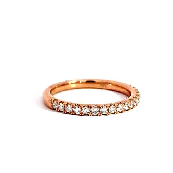 Lady's 14 Karat Rose Gold Natural Diamond Wedding Band With 0.35Tw Round G VS2 Diamonds Image 3 Brax Jewelers Newport Beach, CA