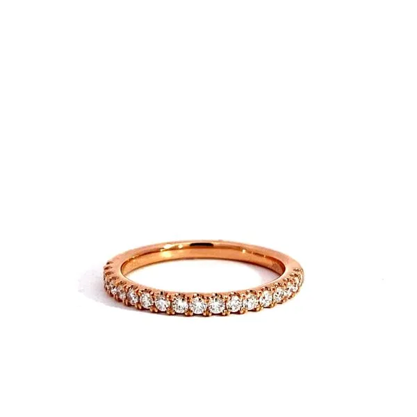 Lady's 14 Karat Rose Gold Natural Diamond Wedding Band With 0.35Tw Round G VS2 Diamonds Brax Jewelers Newport Beach, CA