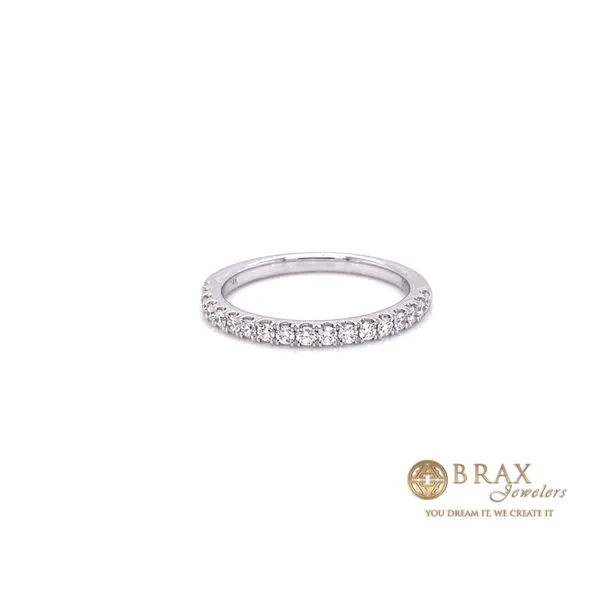 Lady's 14 Karat White Gold Natural Diamond Wedding Band With 0.35Tw Round G VS2 Diamonds Brax Jewelers Newport Beach, CA