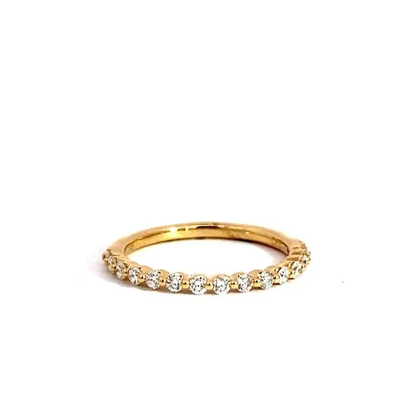 Lady's 14 Karat Yellow Gold Natural Diamond Wedding Band With 0.34Tw Round G VS2 Diamonds Brax Jewelers Newport Beach, CA