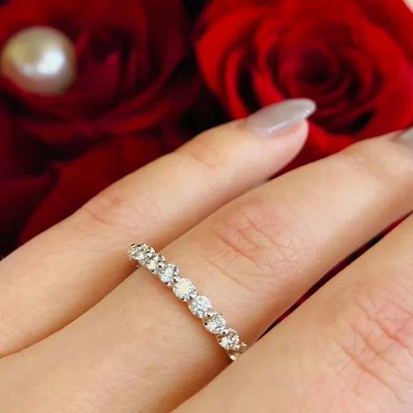 0.50 Diamond Wedding Bands - Women's 14 Karat White Gold  - Brax jewelers Image 4 Brax Jewelers Newport Beach, CA