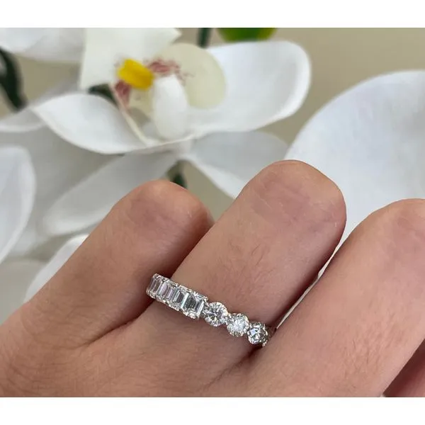 Lady's 14 Karat White Gold Natural Diamond Wedding Band With 0.53Tw Round G VS2 Diamonds Image 5 Brax Jewelers Newport Beach, CA