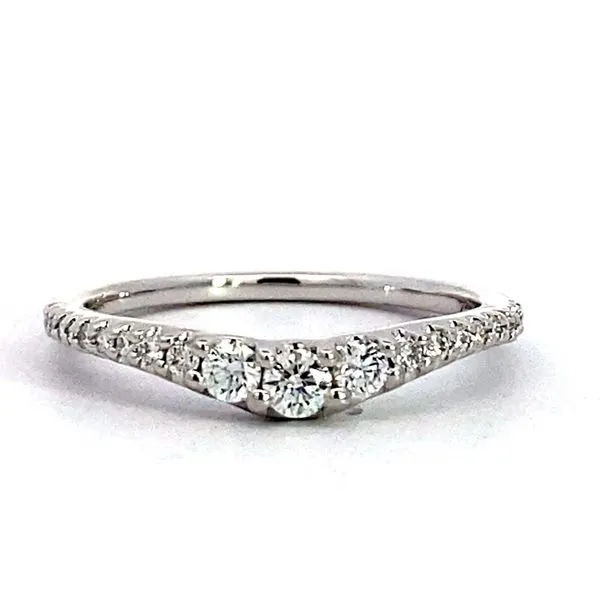 Lady's 14 Karat White Gold Natural Diamond Wedding Band With 0.33Tw Round Diamonds Image 3 Brax Jewelers Newport Beach, CA
