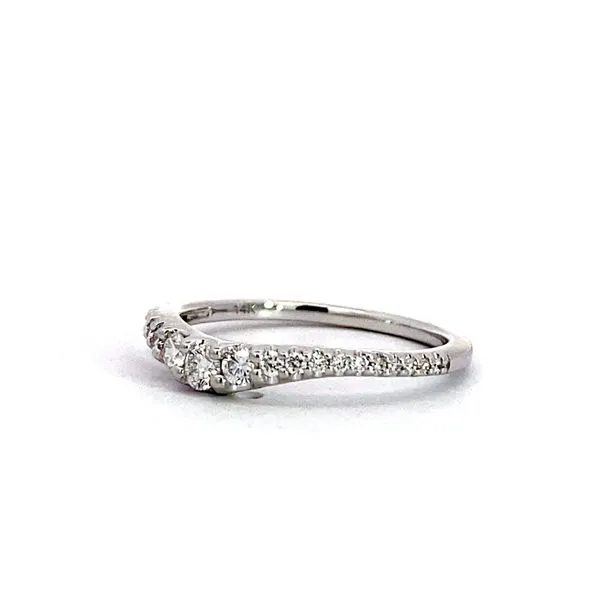 Lady's 14 Karat White Gold Natural Diamond Wedding Band With 0.33Tw Round Diamonds Image 5 Brax Jewelers Newport Beach, CA