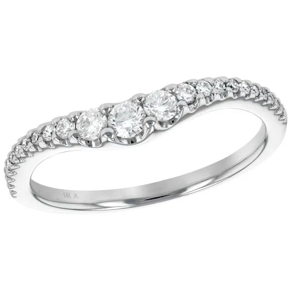 Lady's 14 Karat White Gold Natural Diamond Wedding Band With 0.33Tw Round Diamonds Brax Jewelers Newport Beach, CA