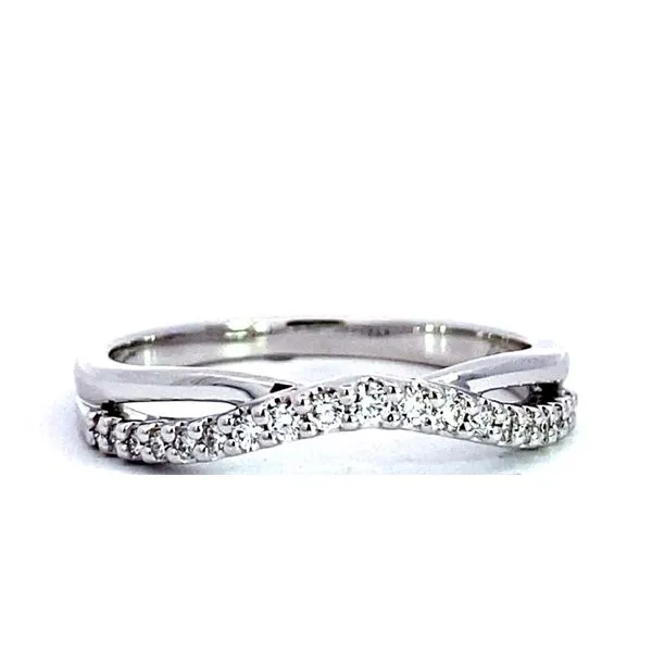 Lady's 14 Karat White Gold Natural Diamond Enhancer Wedding Band With 0.17Tw Round Diamonds Image 3 Brax Jewelers Newport Beach, CA