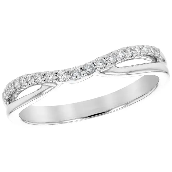 Lady's 14 Karat White Gold Natural Diamond Enhancer Wedding Band With 0.17Tw Round Diamonds Brax Jewelers Newport Beach, CA