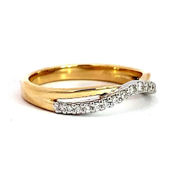 Lady's 14 Karat Yellow Gold Natural Diamond Enhancer Wedding Band With 0.17Tw Round Diamonds Image 4 Brax Jewelers Newport Beach, CA