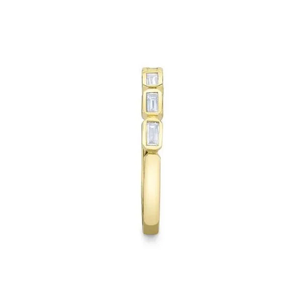 Lady's 14 Karat Yellow Gold Natural Diamond Wedding Band With 0.35Tw Natural Baguette Diamonds Image 3 Brax Jewelers Newport Beach, CA
