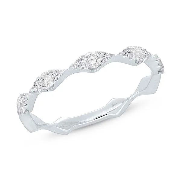 Lady's 14 Karat White Gold Natural Diamond Wedding Band With 0.38Tw Round Diamonds Brax Jewelers Newport Beach, CA