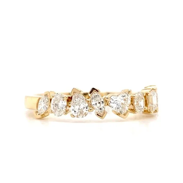 Lady's Natural Diamond Wedding Band Set In 14 Karat Yellow Gold With 0.69 Carats Of Various Fancy Cut Diamonds Image 3 Brax Jewelers Newport Beach, CA