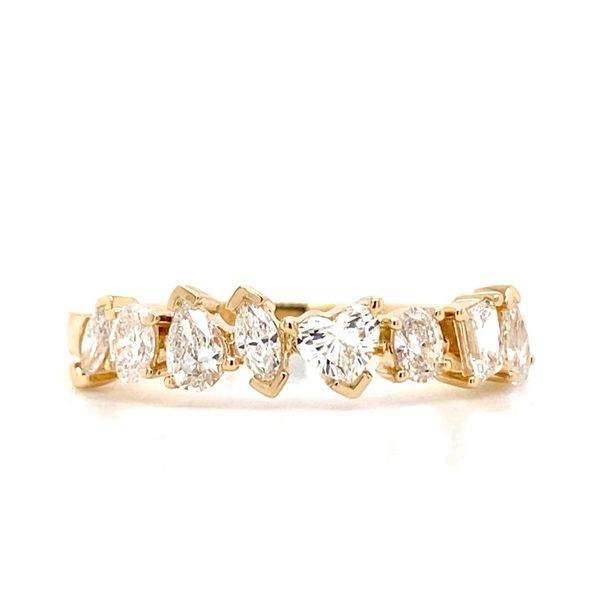 Lady's Natural Diamond Wedding Band Set In 14 Karat Yellow Gold With 0.69 Carats Of Various Fancy Cut Diamonds Image 2 Brax Jewelers Newport Beach, CA