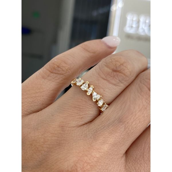 Lady's Natural Diamond Wedding Band Set In 14 Karat Yellow Gold With 0.69 Carats Of Various Fancy Cut Diamonds Image 5 Brax Jewelers Newport Beach, CA