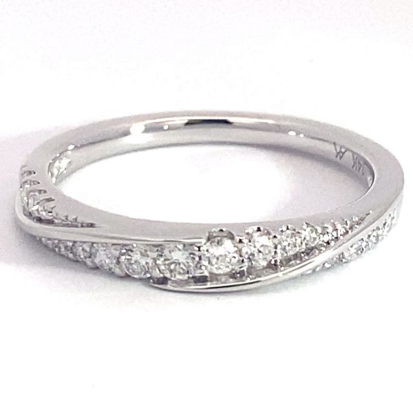 14 Karat White Gold Natural Diamond Wedding Band With 0.25Tw Round Diamonds Image 3 Brax Jewelers Newport Beach, CA