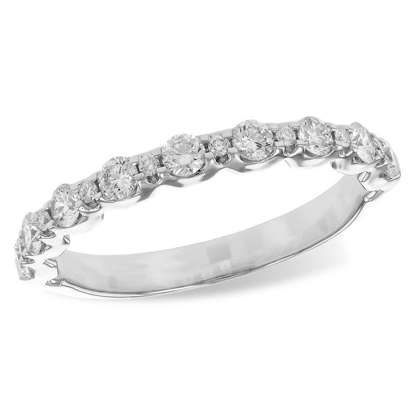 Lady's 14 Karat White Gold Natural Diamond Wedding Band With 0.50Tw Round Diamonds Brax Jewelers Newport Beach, CA