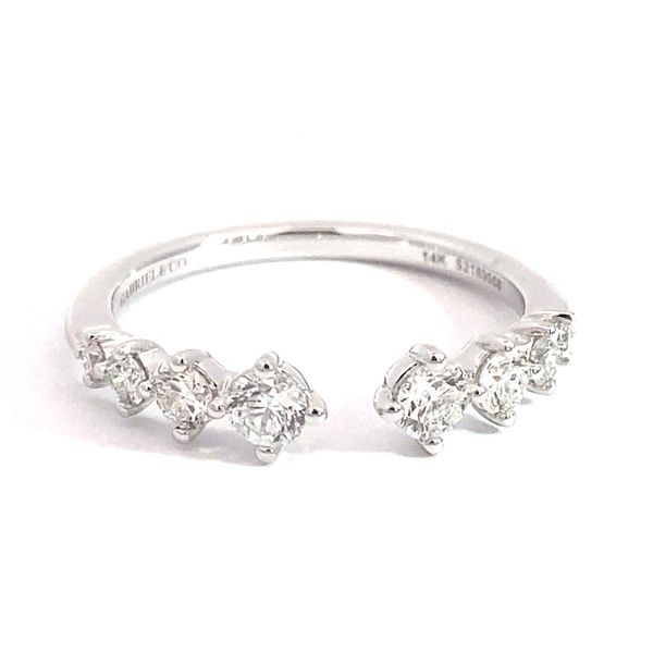 .51Tw Natural Diamond Wedding Band Set In 14 Karat White Gold Image 2 Brax Jewelers Newport Beach, CA