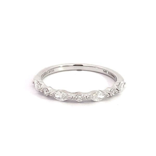 0.33Tw Lady's 14 Karat White Gold Alternating Natural Diamond Wedding Brax Jewelers Newport Beach, CA