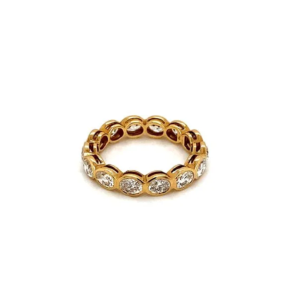 Lady's 18 Karat Yellow Gold Eternity Bezel Set Wedding Band - Brax Brax Jewelers Newport Beach, CA