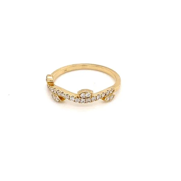 Lady's Natural Diamond Wedding Band Set In 14 Karat Yellow Gold With 0.19 Carats Of Round Cut Diamonds. sc22005638 - Brax Jewelers Image 3 Brax Jewelers Newport Beach, CA