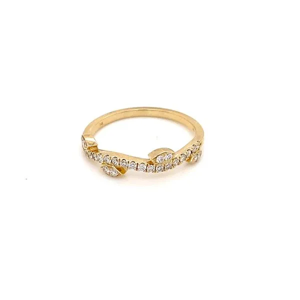 Lady's Natural Diamond Wedding Band Set In 14 Karat Yellow Gold With 0.19 Carats Of Round Cut Diamonds. sc22005638 - Brax Jewelers Brax Jewelers Newport Beach, CA