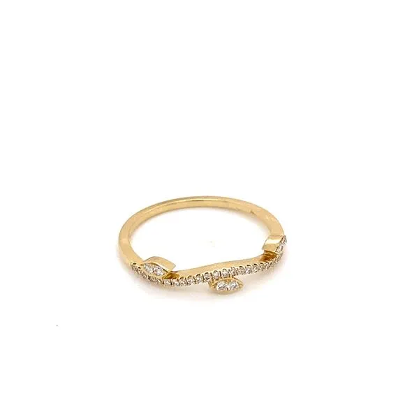 Lady's Natural Diamond Wedding Band Set In 14 Karat Yellow Gold With 0.19 Carats Of Round Cut Diamonds. sc22005638 - Brax Jewelers Image 2 Brax Jewelers Newport Beach, CA