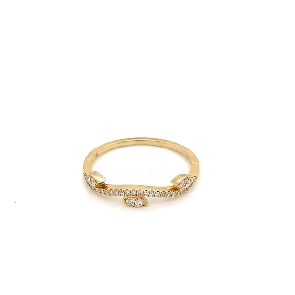Lady's Natural Diamond Wedding Band Set In 14 Karat Yellow Gold With 0.19 Carats Of Round Cut Diamonds. sc22005638 - Brax Jewelers Image 3 Brax Jewelers Newport Beach, CA