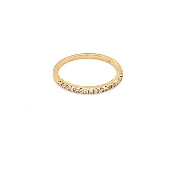 Lady's Natural Diamond Wedding Band Set In 14 Karat Yellow Gold With 0.19 Carats Of Round Cut Diamonds. sc22005638 - Brax Jewelers Image 2 Brax Jewelers Newport Beach, CA