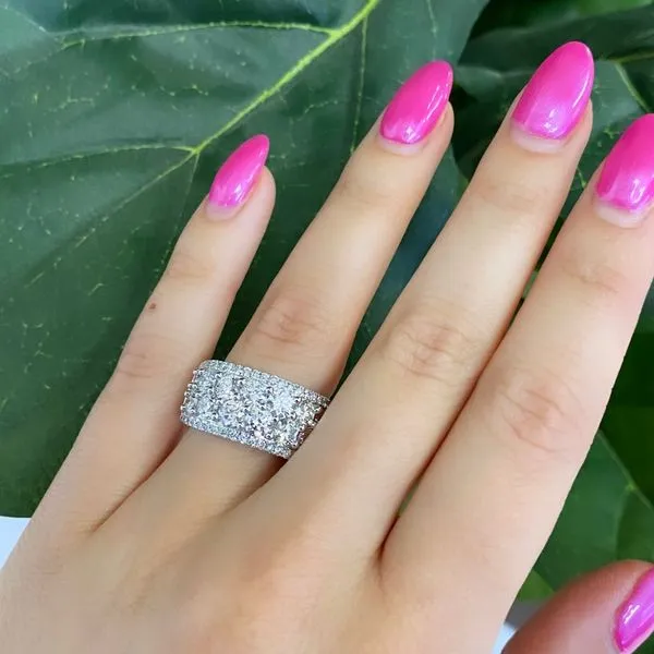 14K White Gold Lab Grown Diamond Anniversary Band Image 5 Brax Jewelers Newport Beach, CA