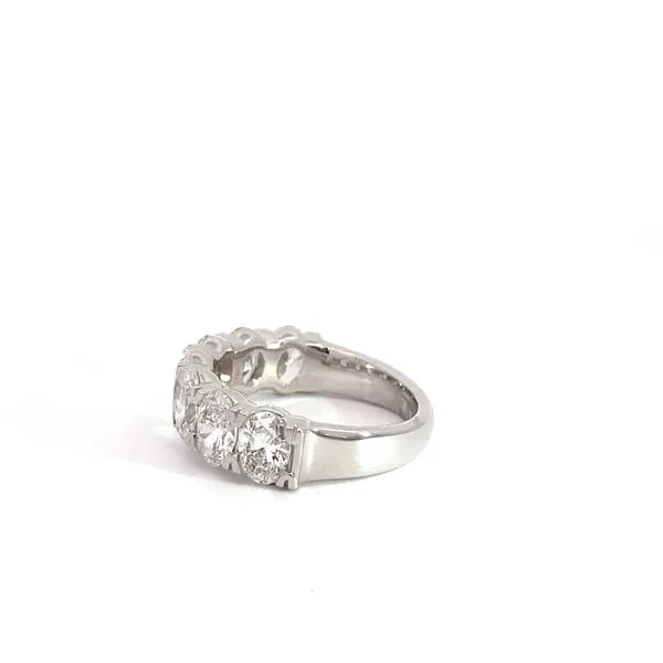 14K White Gold Diamond Wedding Band, 3.50ctw Oval Cut - Brax Jewelers Image 4 Brax Jewelers Newport Beach, CA