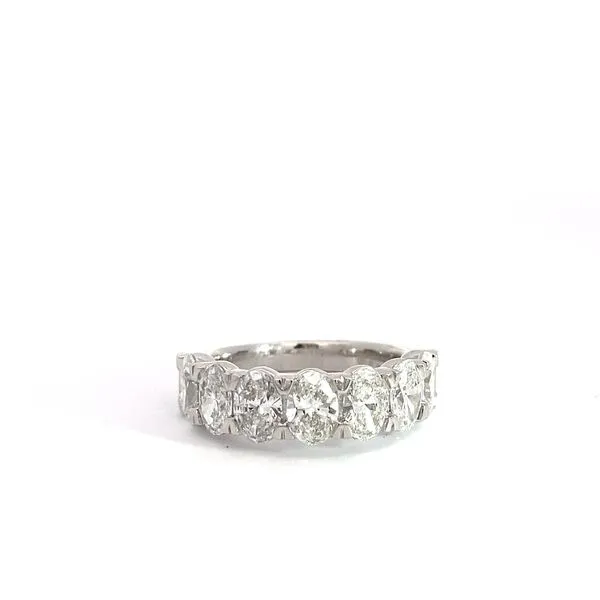 14K White Gold Diamond Wedding Band, 3.50ctw Oval Cut - Brax Jewelers Brax Jewelers Newport Beach, CA