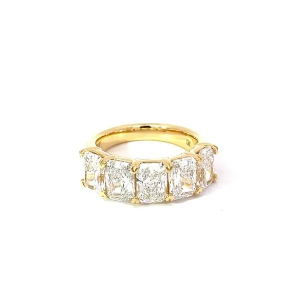 18K Yellow Gold Diamond Wedding Band, 5.17ctw Radiant Cut - Brax Jewelers Brax Jewelers Newport Beach, CA