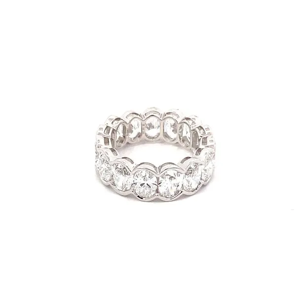 14K White Gold Diamond Wedding Band, 5.00ctw Oval Cut - Brax Jewelers Image 4 Brax Jewelers Newport Beach, CA
