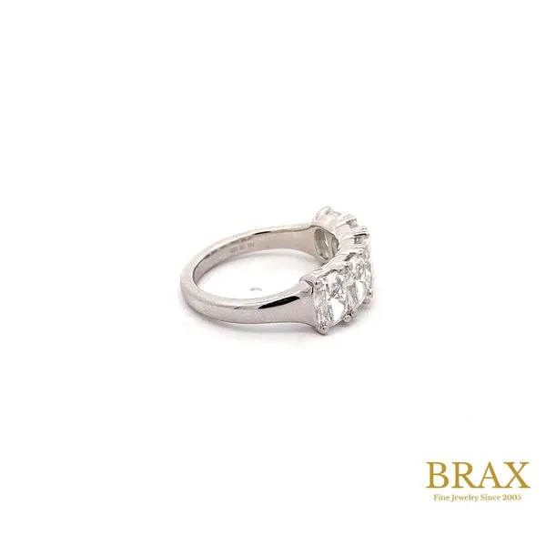 14K White Gold Diamond Wedding Band, 3.60ctw Cushion Cut - Brax Jewelers Image 3 Brax Jewelers Newport Beach, CA