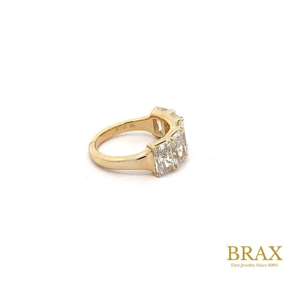 14K Yellow Gold Diamond Wedding Band, 5.15ctw Radiant Cut - Brax Jewelers Image 3 Brax Jewelers Newport Beach, CA