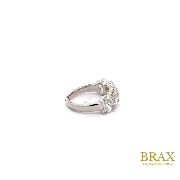 14K White Gold Diamond Wedding Band, 3.50ctw Oval Cut - Brax Jewelers Image 3 Brax Jewelers Newport Beach, CA