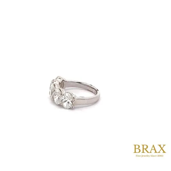 14K White Gold Diamond Wedding Band, 3.50ctw Oval Cut - Brax Jewelers Image 4 Brax Jewelers Newport Beach, CA
