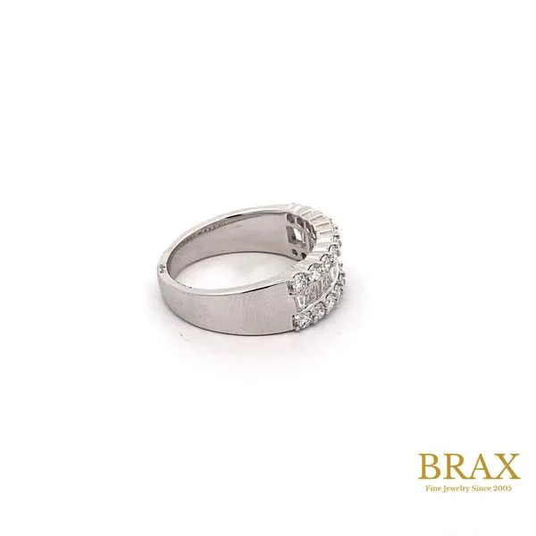 14K White Gold Diamond Wedding Band, 1.09ctw, 5.22g - Brax Jewelers Image 3 Brax Jewelers Newport Beach, CA