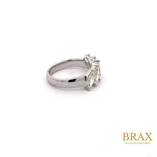 14K White Gold Diamond Wedding Band, 1.94ctw, Marquise Cut - Brax Jewelers Image 3 Brax Jewelers Newport Beach, CA