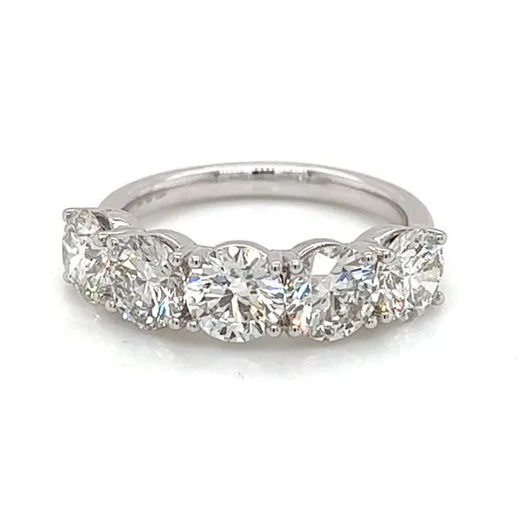 14K White Gold Diamond Wedding Band, 3.50ctw Round Cut - Brax Jewelers Brax Jewelers Newport Beach, CA