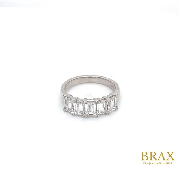 14K White Gold Diamond Wedding Band, 1.09ctw Emerald Cut - Brax Jewelers Brax Jewelers Newport Beach, CA
