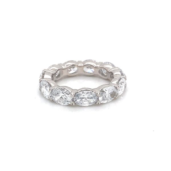 14K White Gold Eternity Wedding Band with 6.27ctw Oval Lab-Grown Diamonds - Brax Jewelers Image 2 Brax Jewelers Newport Beach, CA