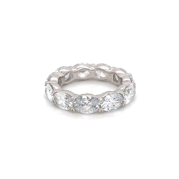 14K White Gold Eternity Wedding Band with 6.27ctw Oval Lab-Grown Diamonds - Brax Jewelers Brax Jewelers Newport Beach, CA