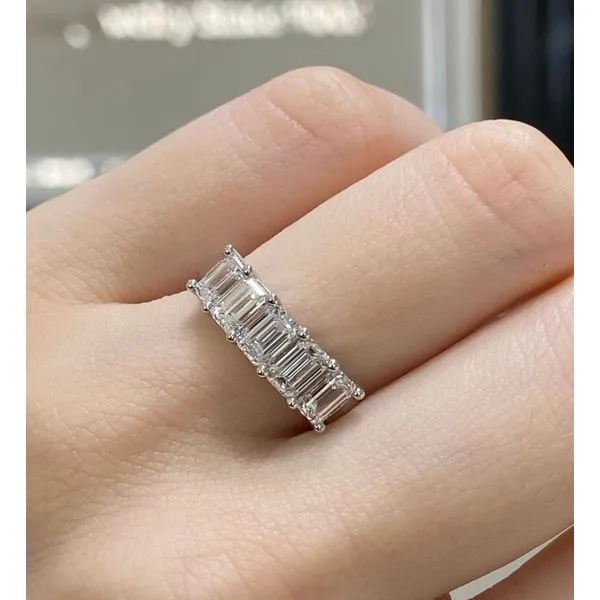 14K White Gold Diamond Wedding Band, 2.00ctw Emerald Cut - Brax Jewelers Image 4 Brax Jewelers Newport Beach, CA