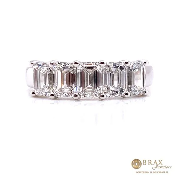 14K White Gold Diamond Wedding Band, 2.00ctw Emerald Cut - Brax Jewelers Brax Jewelers Newport Beach, CA